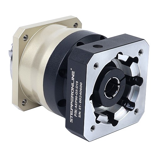 AEP Series 90mm 5:1 Helical Planetary Gearbox Backlash 5arcmin for Servo Motors  IP65 - AEP90-G5-D19 | StepperOnline CA