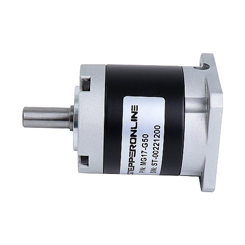 MG Series Planetary Gearbox Gear Ratio 50:1 Backlash 50arc-min for Nema 17 Stepper Motor - MG17-G50 | StepperOnline CA MG Series Planetary Gearbox Gear Ratio 50:1 Backlash 50arc-min for Nema 17 Stepper Motor - MG17-G50 | StepperOnline CA