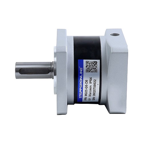 MG Series Planetary Gearbox Gear Ratio 5:1 Backlash 30arc-min for 8mm Shaft Nema 23 Stepper Motor - MG23-G5-D8 | StepperOnline CA
