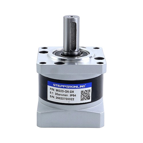MG Series Planetary Gearbox Gear Ratio 5:1 Backlash 30arc-min for 8mm Shaft Nema 23 Stepper Motor - MG23-G5-D8 | StepperOnline CA