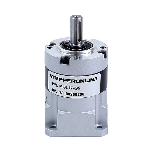 MGL Series Planetary Gearbox Gear Ratio 5:1 Backlash 30arc-min for 5mm Shaft Standard Nema 17 Stepper Motor - MGL17-G5 | StepperOnline CA MGL Series Planetary Gearbox Gear Ratio 5:1 Backlash 30arc-min for 5mm Shaft Standard Nema 17 Stepper Motor - MGL17-G5 | StepperOnline CA