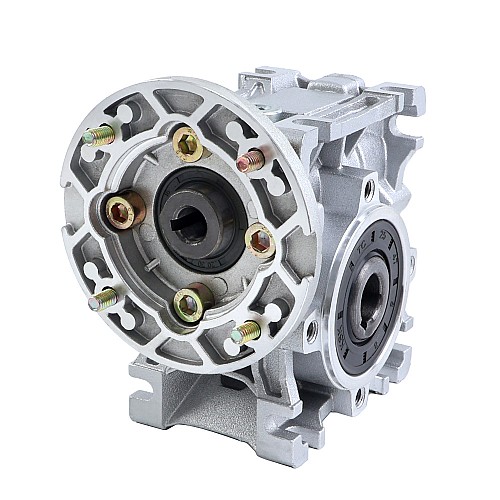 MRVR030 Worm Drive Gearbox 80:1 Ratio Φ9mm Input Shaft with 56B14 Motor Input Flange - MRVR030BB3-G80-D9 | StepperOnline CA