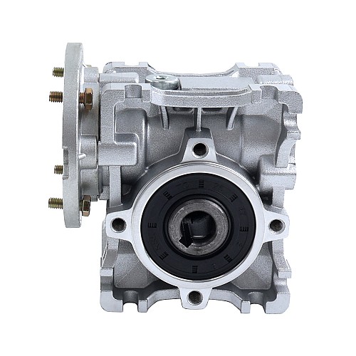 MRVR030 Worm Drive Gearbox 80:1 Ratio Φ9mm Input Shaft with 56B14 Motor Input Flange - MRVR030BB3-G80-D9 | StepperOnline CA