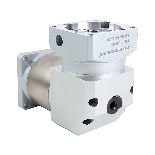 RTG Series 60mm 50:1 Right Angle Planetary Gearbox Backlash 15arc-min for Servo Motors - RTG60-G50 | StepperOnline CA