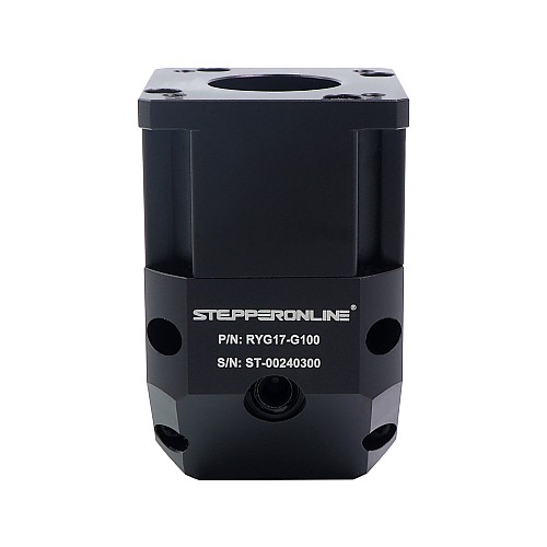 RYG Series Right Angle Planetary Gearbox Gear Ratio 100:1 Backlash 20arc-min for Nema 17 Stepper Motor - RYG17-G100 | StepperOnline CA