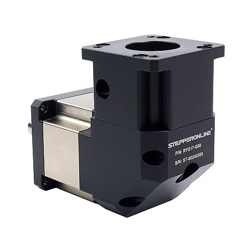 RYG Series Right Angle Planetary Gearbox Gear Ratio 50:1 Backlash 20arc-min for Nema 17 Stepper Motor - RYG17-G50 | StepperOnline CA