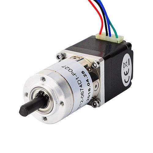 Nema 11 Stepper L=31mm w/ Rear Shaft & Screw Hole & Gear Ratio 27:1 Gearbox - 11HS12-0674D1-PG27 | StepperOnline CA