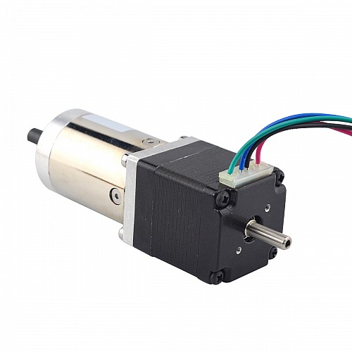 Nema 11 Stepper L = 31mm w/ Rear Shaft & Screw Hole Gear Ratio 100:1 Gearbox - 11HS12-0674D2-PG100 | StepperOnline CA