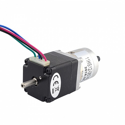 Nema 11 Stepper L=31mm w/ Rear Shaft & Screw Hole Gear Ratio 5:1 Gearbox - 11HS12-0674D2-PG5 | StepperOnline CA