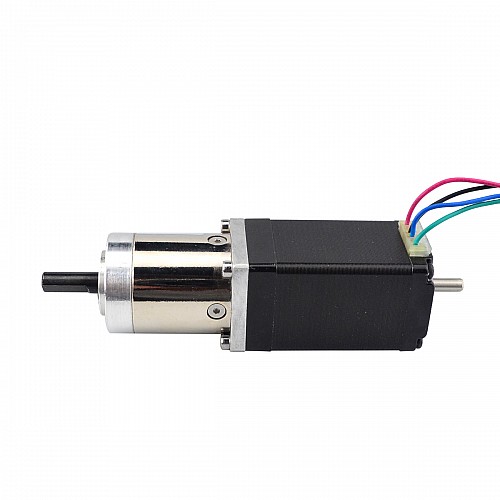 Nema 11 Stepper L=51mm w/ Rear Shaft & Screw Hole & Gear Ratio 14:1 Gearbox - 11HS20-0674D-PG14 | StepperOnline CA