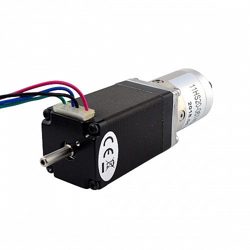 Nema 11 Stepper L=51mm w/ Rear Shaft & Screw Hole & Gear Ratio 14:1 Gearbox - 11HS20-0674D-PG14 | StepperOnline CA