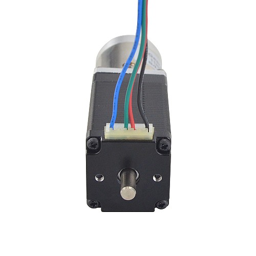 Nema 11 Dual Shaft Stepper Motor Bipolar L=51mm w/ Gear Ratio 14:1 Planetary Gearbox 9.5mm Rear Shaft Length - 11HS20-0674D-PG14-AR3 | StepperOnline CA