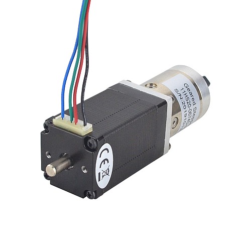 Nema 11 Dual Shaft Stepper Motor Bipolar L=51mm w/ Gear Ratio 14:1 Planetary Gearbox 9.5mm Rear Shaft Length - 11HS20-0674D-PG14-AR3 | StepperOnline CA