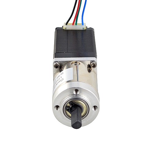 Nema 11 Dual Shaft Stepper Motor Bipolar L=51mm w/ Gear Ratio 14:1 Planetary Gearbox 9.5mm Rear Shaft Length - 11HS20-0674D-PG14-AR3 | StepperOnline CA