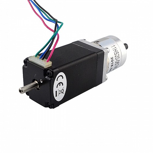 Nema 11 Stepper L=51mm w/ Rear Shaft & Screw Hole & Gear Ratio 5:1 Gearbox - 11HS20-0674D-PG5 | StepperOnline CA