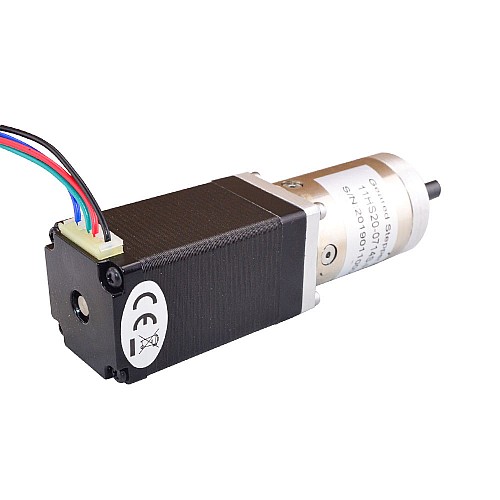 Nema 11 Stepper Motor 0.71A Bipolar L=51mm w/ Gear Ratio 50.9:1 Planetary Gearbox - 11HS20-0714S-PG51 | StepperOnline CA