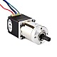 Nema 11 Stepper L=31mm w/ Rear Shaft & Gear Ratio 27:1 Planetary Gearbox - 11HS12-0674D-PG27 | StepperOnline CA