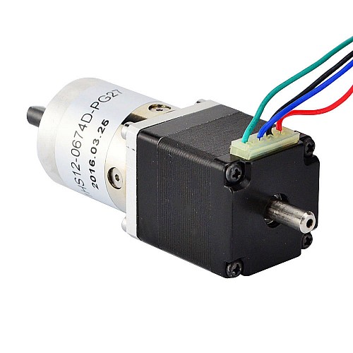 Nema 11 Stepper L=31mm w/ Rear Shaft & Gear Ratio 27:1 Planetary Gearbox - 11HS12-0674D-PG27 | StepperOnline CA