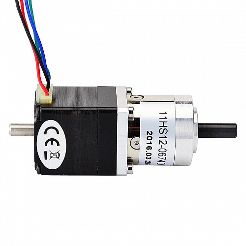 Nema 11 Stepper L=31mm w/ Rear Shaft & Gear Ratio 5:1 Planetary Gearbox - 11HS12-0674D-PG5 | StepperOnline CA