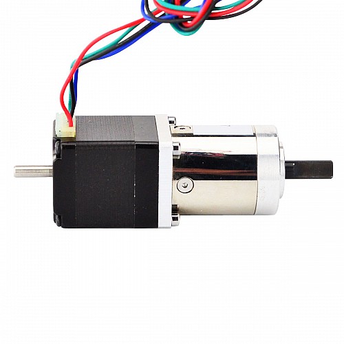 Nema 11 Stepper L=31mm w/ Rear Shaft & Screw Hole & Gear Ratio 27:1 Gearbox - 11HS12-0674D1-PG27 | StepperOnline CA
