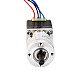 Nema 11 Stepper L=31mm w/ Rear Shaft & Screw Hole & Gear Ratio 27:1 Gearbox - 11HS12-0674D1-PG27 | StepperOnline CA