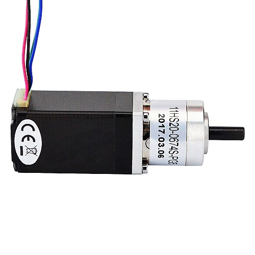 Nema 11 Stepper Motor Bipolar L=51mm w/ Gear Ratio 5:1 Planetary Gearbox - 11HS20-0674S-PG5 | StepperOnline CA