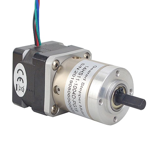 Nema 14 Stepper Motor Bipolar L=28mm w/ Gear Ratio 19:1 Planetary Gearbox - 14HS11-1004D-PG19 | StepperOnline CA