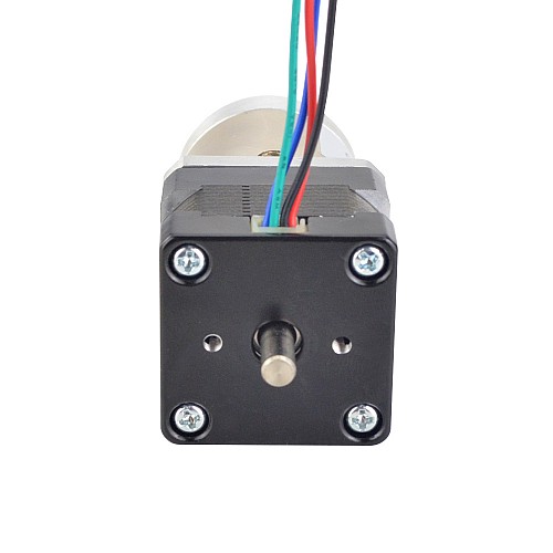 Nema 14 Dual Shaft Stepper Motor Bipolar L=28mm w/ Gear Ratio 19:1 Planetary Gearbox 9.5mm Rear Shaft Length - 14HS11-1004D-PG19-AR3 | StepperOnline CA