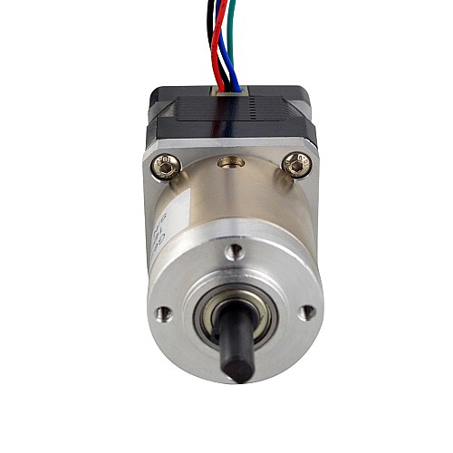 Nema 14 Dual Shaft Stepper Motor Bipolar L=28mm w/ Gear Ratio 19:1 Planetary Gearbox 9.5mm Rear Shaft Length - 14HS11-1004D-PG19-AR3 | StepperOnline CA