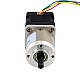 Nema 14 Stepper L=34mm w/ Rear Shaft & Screw Hole & Gear Ratio 19:1 Gearbox - 14HS13-0804D-PG19 | StepperOnline CA