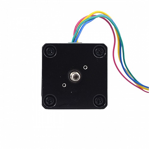 Nema 14 Stepper L=34mm w/ Rear Shaft & Screw Hole & Gear Ratio 51:1 Gearbox - 14HS13-0804D-PG51 | StepperOnline CA