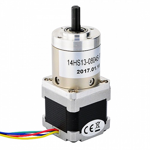 Nema 14 Stepper Motor Bipolar L=34mm w/ Gear Ratio 14:1 Planetary Gearbox - 14HS13-0804S-PG14 | StepperOnline CA
