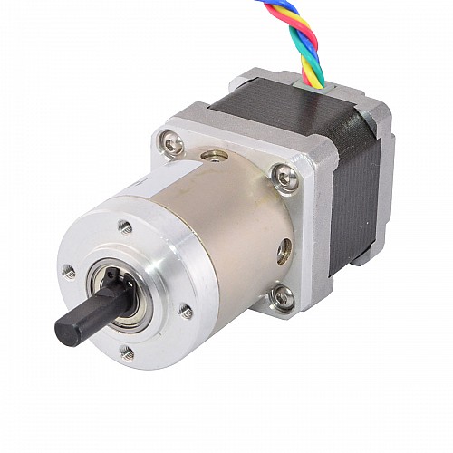 Nema 14 Stepper Motor Bipolar L=34mm w/ Gear Ratio 51:1 Planetary Gearbox - 14HS13-0804S-PG51 | StepperOnline CA