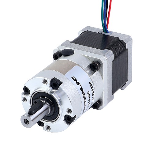 Nema 14 Stepper Motor Bipolar L=34mm w/ Gear Ratio 5:1 EG Series Planetary Gearbox - 14HS13-1004S-EGS5 | StepperOnline CA