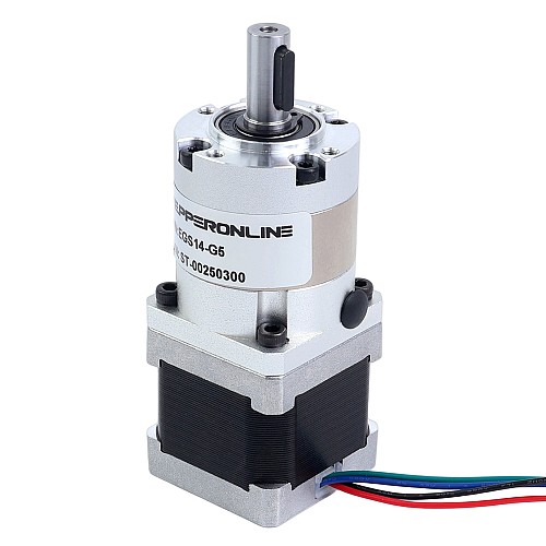 Nema 14 Stepper Motor Bipolar L=34mm w/ Gear Ratio 5:1 EG Series Planetary Gearbox - 14HS13-1004S-EGS5 | StepperOnline CA