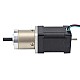 Nema 14 Stepper L=52mm w/ Rear Shaft & Screw Hole & Gear Ratio 14:1 Gearbox - 14HS20-1504D-PG14 | StepperOnline CA