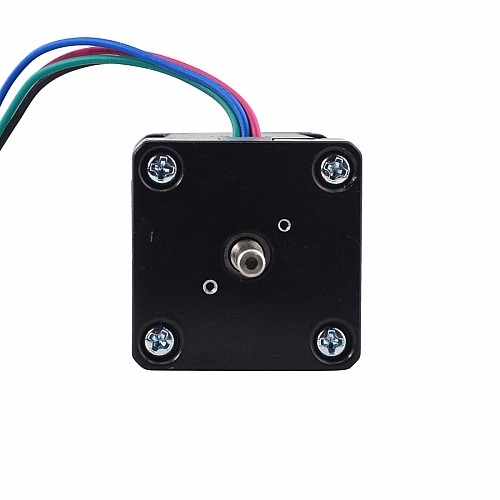 Nema 14 Stepper L=52mm w/ Rear Shaft & Screw Hole & Gear Ratio 14:1 Gearbox - 14HS20-1504D-PG14 | StepperOnline CA
