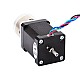 Nema 14 Stepper L=52mm w/ Rear Shaft & Gear Ratio 4:1 Planetary Gearbox - 14HS20-1504D-PG4 | StepperOnline CA