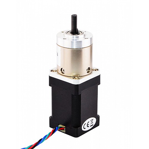 Nema 14 Stepper Motor Bipolar L=52mm w/ Gear Ratio 14:1 Planetary Gearbox - 14HS20-1504S-PG14 | StepperOnline CA