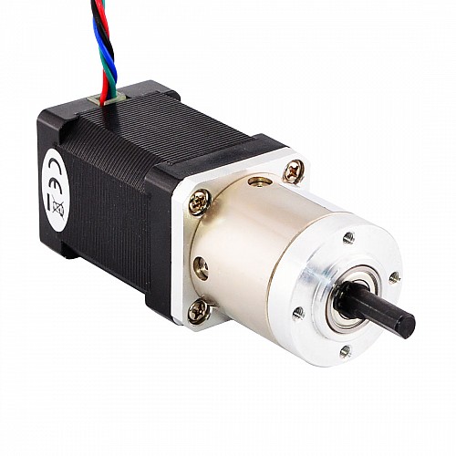 Nema 14 Stepper Motor Bipolar L=52mm w/ Gear Ratio 14:1 Planetary Gearbox - 14HS20-1504S-PG14 | StepperOnline CA