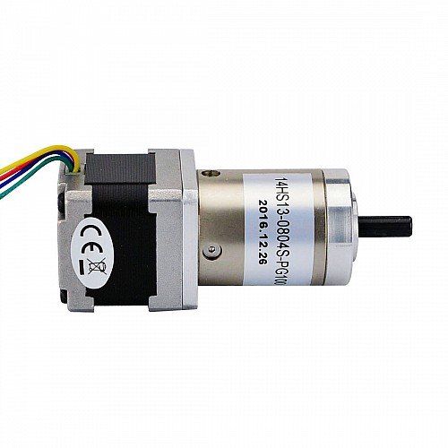 Nema 14 Stepper Motor Bipolar L=34mm w/ Gear Ratio 100:1 Planetary Gearbox - 14HS13-0804S-PG100 | StepperOnline CA