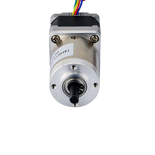 Nema 14 Stepper Motor Bipolar L=34mm w/ Gear Ratio 100:1 Planetary Gearbox - 14HS13-0804S-PG100 | StepperOnline CA