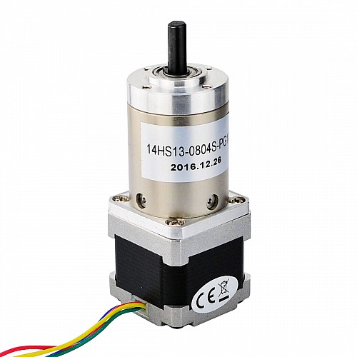 Nema 14 Stepper Motor Bipolar L=34mm w/ Gear Ratio 100:1 Planetary Gearbox - 14HS13-0804S-PG100 | StepperOnline CA