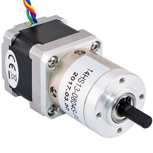 Nema 14 Stepper Motor Bipolar L=34mm w/ Gear Ratio 19:1 Planetary Gearbox - 14HS13-0804S-PG19 | StepperOnline CA