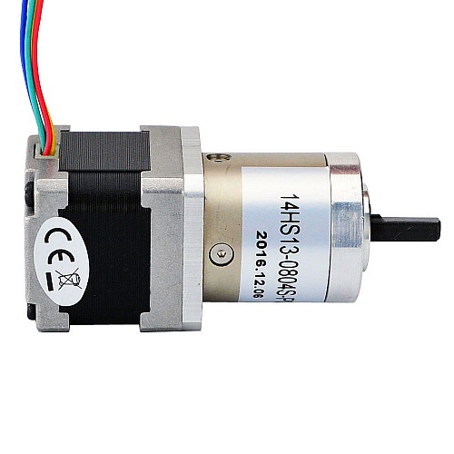 Nema 14 Stepper Motor Bipolar L=34mm w/ Gear Ratio 27:1 Planetary Gearbox - 14HS13-0804S-PG27 | StepperOnline CA