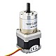 Nema 14 Stepper Motor Bipolar L=34mm w/ Gear Ratio 27:1 Planetary Gearbox - 14HS13-0804S-PG27 | StepperOnline CA