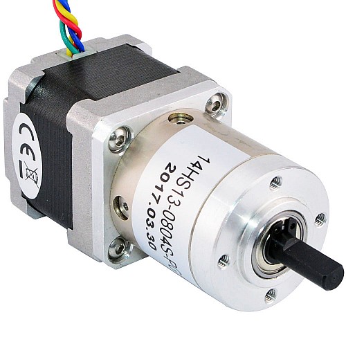 Nema 14 Stepper Motor Bipolar L=34mm w/ Gear Ratio 51:1 Planetary Gearbox - 14HS13-0804S-PG51 | StepperOnline CA