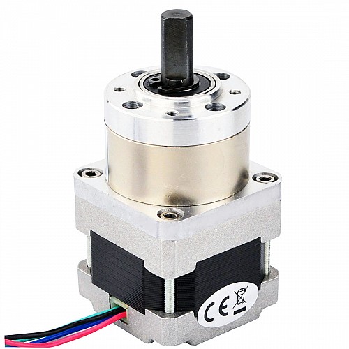 Nema 16 Stepper Motor Bipolar L=34mm w/ Gear Ratio 5:1 Planetary Gearbox - 16HS13-0604S-PG5 | StepperOnline CA