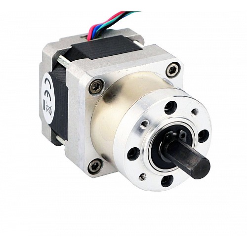 Nema 16 Stepper Motor Bipolar L=34mm w/ Gear Ratio 5:1 Planetary Gearbox - 16HS13-0604S-PG5 | StepperOnline CA