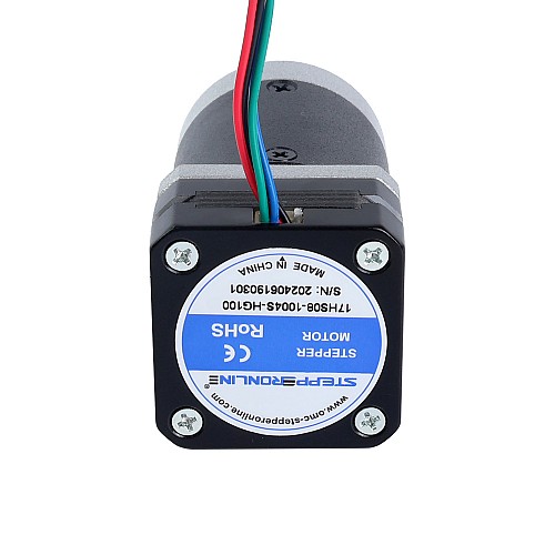 Nema 17 Stepper Motor Bipolar L=20.5mm w/ Gear Ratio 100:1 Planetary Gearbox - 17HS08-1004S-HG100 | StepperOnline CA